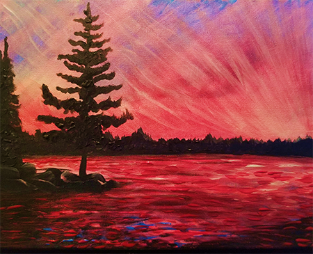 Painting With Kyla: Algonquin Sunset